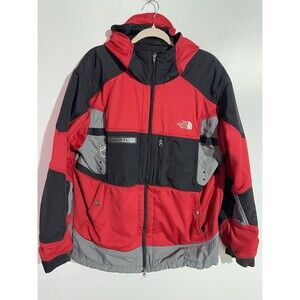 The North Face Steep Tech Jacket Mens L Red Scot Schmidt‎ Hood Sweat Nylon Ski